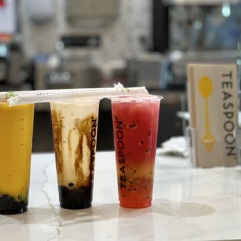 Teaspoon - Mango "smoothie" w boba, Caramel drink, watermelon passionfruit - Bubble Tea Near Me - Las Vegas, Nevada