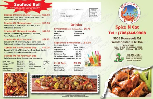 Menu photo 2 Spice N Eat Westchester, IL