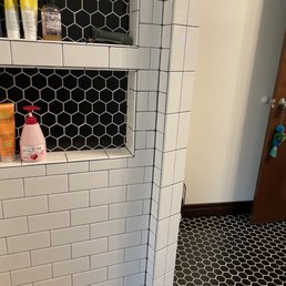 Shower nook tile