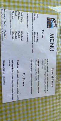 Menu photo 3 1 & Only Tacos Cabo San Lucas, BCS