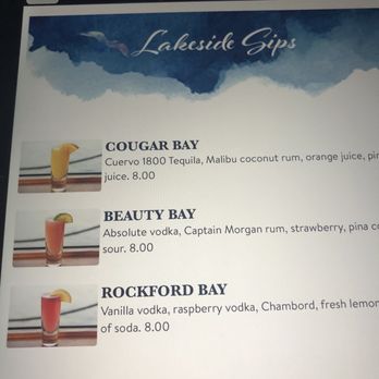Cedars Floating Restaurant - Specialty Cocktail menu on the iPad - Seafood Near Me - Coeur D'alene, Idaho