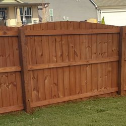 Atlantic Fencing - Semi-transparent pecan...2 weeks later!