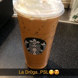 My Drug!! PSL(:  Pumpkin spice Latte in ice 5shots 6pumps of PSL :D