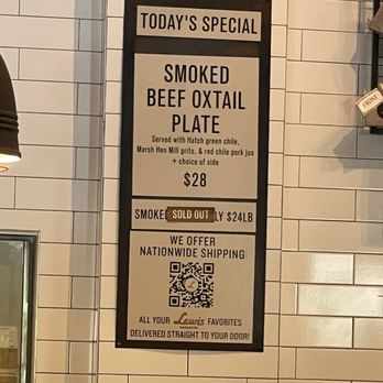 Lewis Barbecue - Special for the day - Barbeque Near Me - Charleston, South Carolina Lewis Barbecue - Special for the day - Barbeque Near Me - Charleston, South Carolina