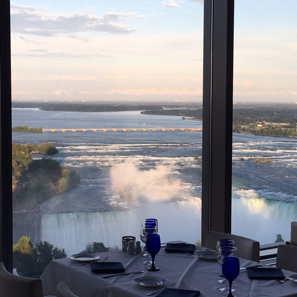 Watermark Fallsview Dining - View from table - Canadian (New) Near Me - Niagara Falls, Ontario Watermark Fallsview Dining - View from table - Canadian (New) Near Me - Niagara Falls, Ontario