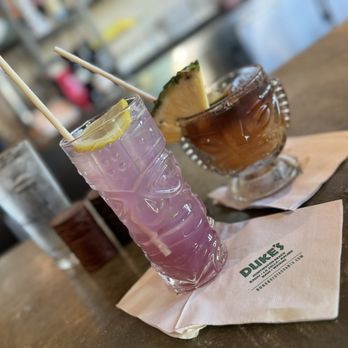 Duke's La Jolla - Duke's Mai Thai and Lavender Yuzu Lemonade - New American Near Me - La Jolla, California
