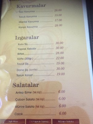 Menu photo 2 Münire Sultan Sofrası Kastamonu, 37 Menu photo 2 Münire Sultan Sofrası Kastamonu, 37