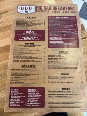 Menu photo 2 Big Bad Breakfast Homewood, AL Menu photo 2 Big Bad Breakfast Homewood, AL