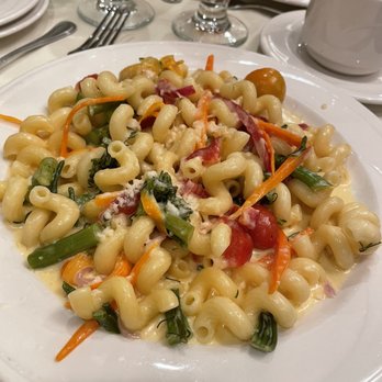 The Dinner Detective - Pasta Primavera. The cream sauce was amazing and the veggies brought the dish together. - Dinner Theater Near Me - Claremont, California