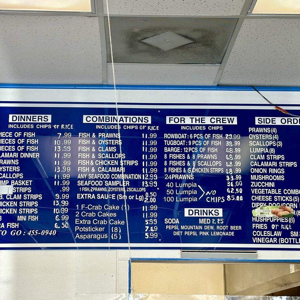 Tugboat Fish & Chips - Menu - Seafood Near Me - Vacaville, California Tugboat Fish & Chips - Menu - Seafood Near Me - Vacaville, California