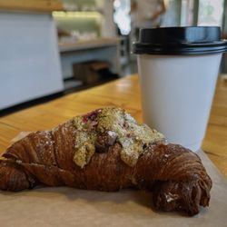 Castle Coffee - Pistachio Croissant + PSL