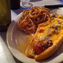 Hot Dog w/ onion rings