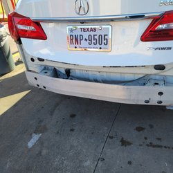 Bumper removed after going through car wash