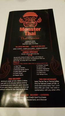 Menu photo 6 Monster Thai Sherman Oaks, CA Menu photo 6 Monster Thai Sherman Oaks, CA