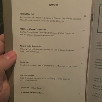 Nobu Restaurant Las Vegas - Dessert menu. - Japanese Near Me - Las Vegas, Nevada Nobu Restaurant Las Vegas - Dessert menu. - Japanese Near Me - Las Vegas, Nevada