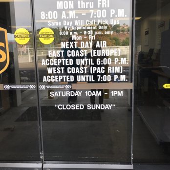 UPS Customer Center - Important info - Shipping Centers Near Me - Aliso Viejo, California