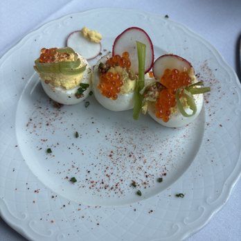 Annabelle Brasserie - Deviled eggs from HRW menu - French Near Me - Houston, Texas Annabelle Brasserie - Deviled eggs from HRW menu - French Near Me - Houston, Texas