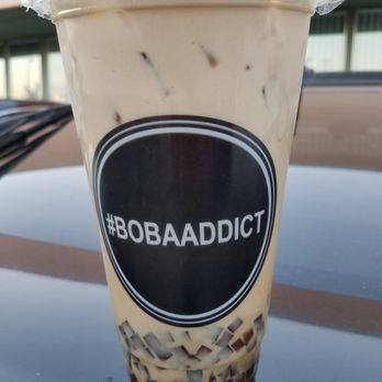Boba Addict - Almond Milk Tea with Coffee Boba - Bubble Tea Near Me - Fresno, California Boba Addict - Almond Milk Tea with Coffee Boba - Bubble Tea Near Me - Fresno, California