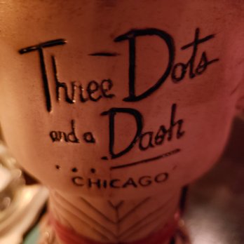 Three Dots and A Dash - back of a mug - Asian Fusion Near Me - Chicago, Illinois Three Dots and A Dash - back of a mug - Asian Fusion Near Me - Chicago, Illinois