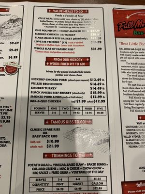 Menu photo 6 Full Moon BBQ Birmingham, AL