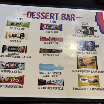 Seoul Pocha - Dessert menu - Korean Near Me - Gainesville, Florida