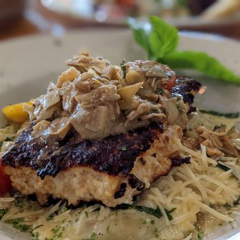 Side Door Cafe - Special of halibut with mushroom ravioli - New American Near Me - Gleneden Beach, Oregon Side Door Cafe - Special of halibut with mushroom ravioli - New American Near Me - Gleneden Beach, Oregon