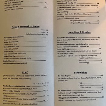 Heritage Restaurant & Caviar Bar - Inside Menu - Seafood Near Me - Chicago, Illinois