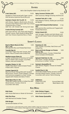 Menu photo 1 Sammy T's Fredericksburg, VA