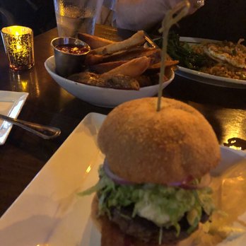 Bosscat Kitchen & Libations - Bosscat Burger added avocado and potato wedge fries. - New American Near Me - Houston, Texas