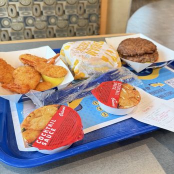 Culver's - Tray with butter burger, wrapped butter burger with cheese, fried shrimp and cocktail sauce. My friend enjoyed his meal as well. - Burgers Near Me - Tucson, Arizona Culver's - Tray with butter burger, wrapped butter burger with cheese, fried shrimp and cocktail sauce. My friend enjoyed his meal as well. - Burgers Near Me - Tucson, Arizona