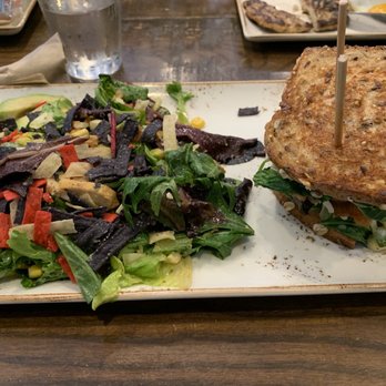 First Watch - 1/2 Market Veggie Sandwich + 1/2 Chicken Avocado Chop Salad - Breakfast & Brunch Near Me - Plano, Texas First Watch - 1/2 Market Veggie Sandwich + 1/2 Chicken Avocado Chop Salad - Breakfast & Brunch Near Me - Plano, Texas