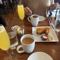 Cornbread, coffee + mimosa Cornbread, coffee + mimosa