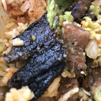 Me Gusta Tacos - Mission bowl with overcooked and dry pork belly. - Tacos Near Me - Henderson, Nevada Me Gusta Tacos - Mission bowl with overcooked and dry pork belly. - Tacos Near Me - Henderson, Nevada