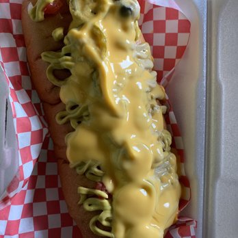 Saucy Dogs - Nacho cheese dog w/all beef sausage - Hot Dogs Near Me - Hilo, Hawaii
