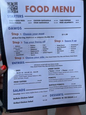 Menu photo 1 Yard Dawgs Beer Garden Murphy, TX