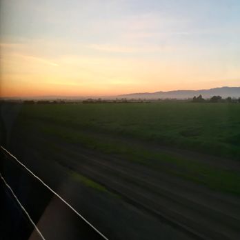 Amtrak Coast Starlight - Sunset along the tracks - Trains Near Me - Los Angeles, California