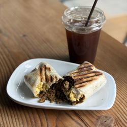 All Your Heart Coffee - Yummy sausage breakfast burrito