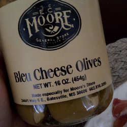 E.C. Moore General Store - "bleu cheese" olives.