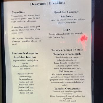 Dulcinea Panaderia Oaxaquena - Breakfast Menu - Bakeries Near Me - San Jose, California