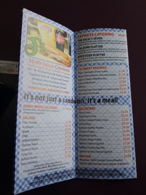 Menu photo 1 J's Deli Woonsocket, RI
