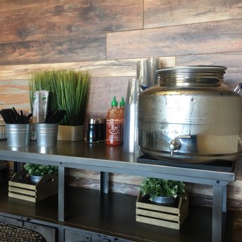Chula Seafood - Cute water/utensil station - Poke Near Me - Scottsdale, Arizona