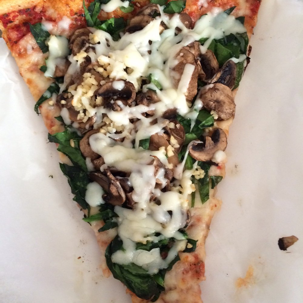 Pizza Man - Spinach, mushroom, and garlic slice - Pizza Near Me - Norcross, Georgia Pizza Man - Spinach, mushroom, and garlic slice - Pizza Near Me - Norcross, Georgia