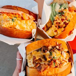 Top left - Spamtastic Top right - The Flip Bottom - The Beef Bulgogi Top left - Spamtastic Top right - The Flip Bottom - The Beef Bulgogi