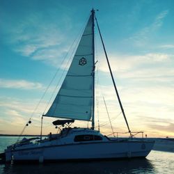 Clearwater SunCoast Charters - SailTheMoon - Sunset over Gulf of Mexico