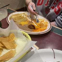 Tamale and enchilada
