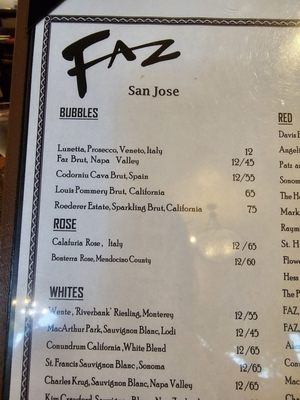 Menu photo 5 Faz Restaurants & Catering - San Jose San Jose, CA