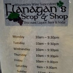 Flanagan's Stop & Shop - Store hours