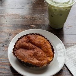 The Nostalgic Bean - Crustless quiche, small matcha lattes with almond milk