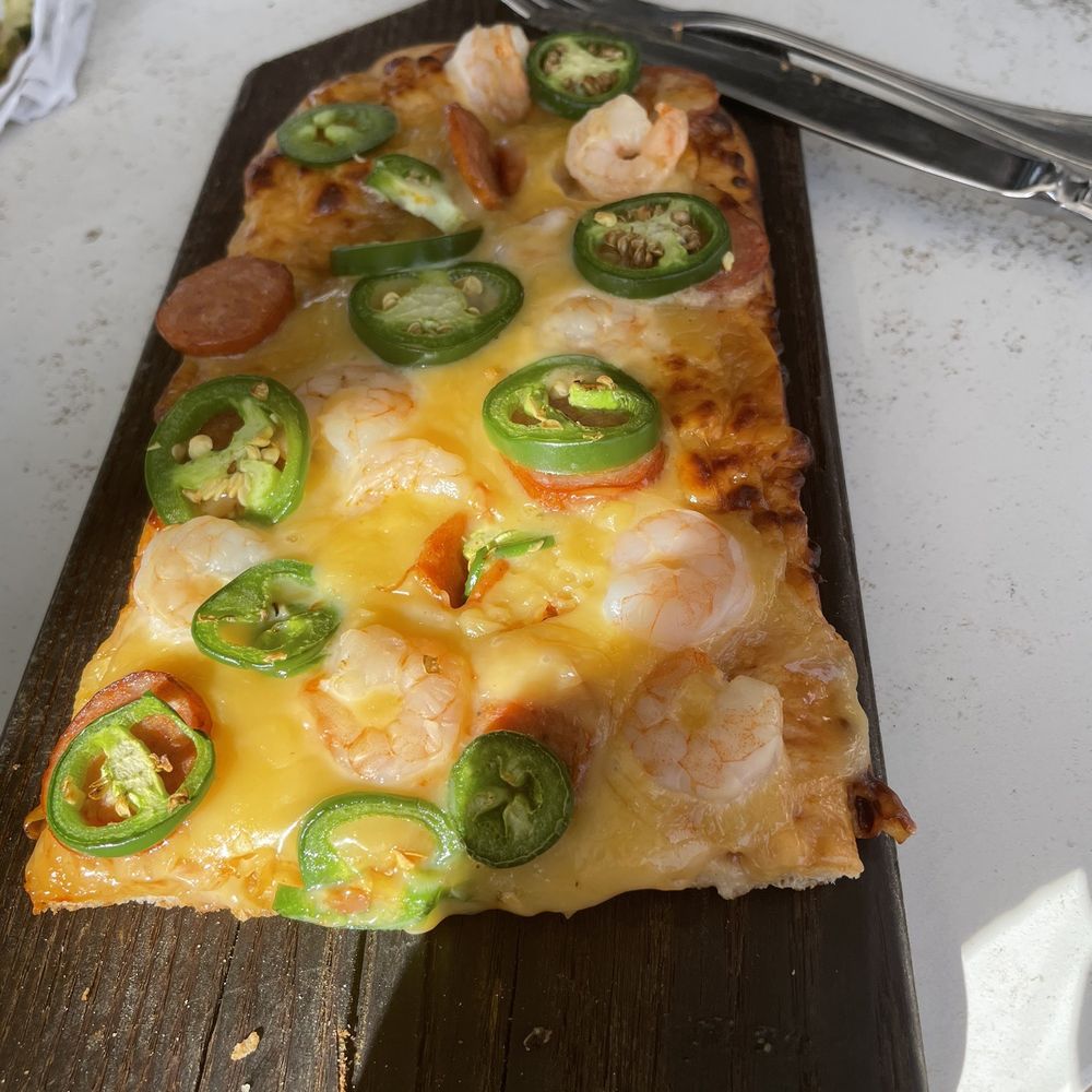 The Don CeSar - Shrimp and jalapeño flatbread. It was delicious. - Resorts Near Me - St. Pete Beach, Florida The Don CeSar - Shrimp and jalapeño flatbread. It was delicious. - Resorts Near Me - St. Pete Beach, Florida