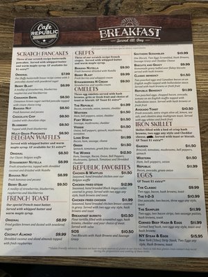 Menu photo 6 Cafe Republic Fort Worth, TX
